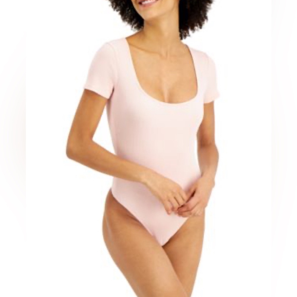 NWT Women’s Plus Size Jenni Intimates Angel White Square Neck Thong Bodysuit - Picture 2 of 6